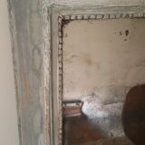 Beaded eighteenth weathered wooden mirror 63x45cm
