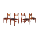 Lot de 4 chaises françaises de style scandinave année 60