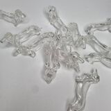 Set of 12 vintage dachshund knife holders, 70s