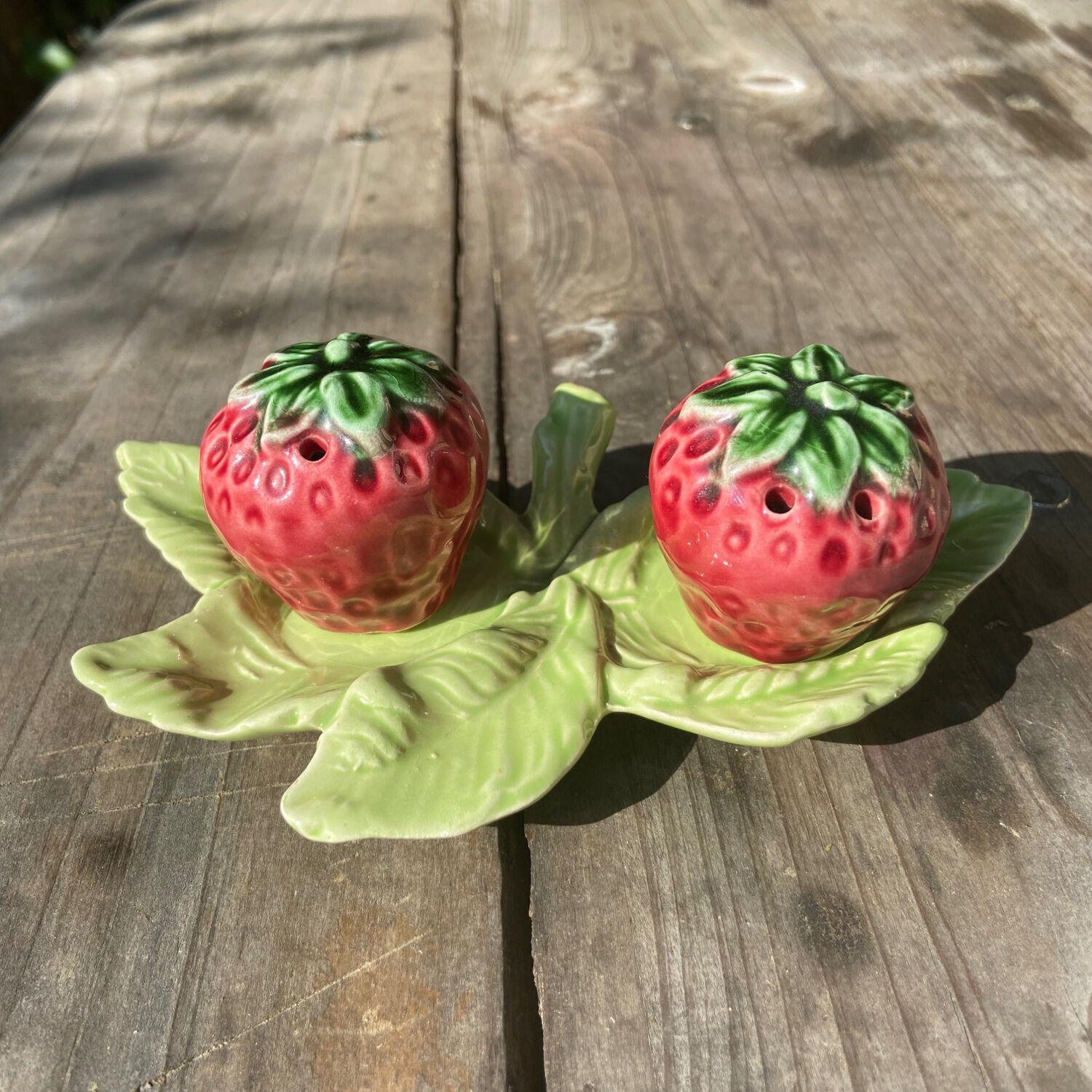 Salt shaker and pepper shaker in slip