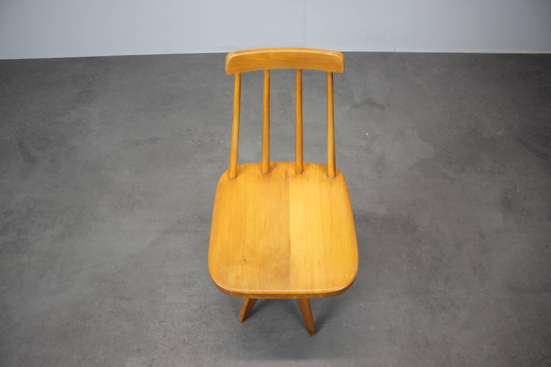 Adjustable-height beechwood chair from the 1970s, Czechoslovakia