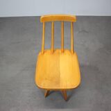 Adjustable-height beechwood chair from the 1970s, Czechoslovakia
