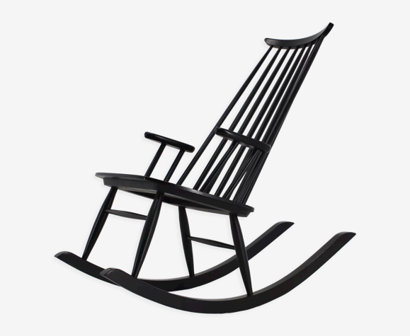 Rocking-chair Varjosen Puunjalostus en hêtre des années 1960, Finlande