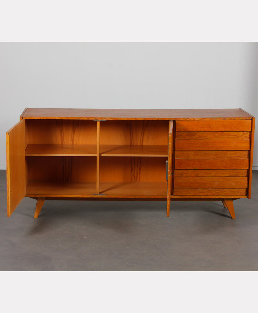 Wooden row by Jiroutek for Interier Praha, U-460, 1960