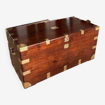 Antique colonial teak box