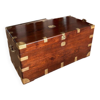 Antique colonial teak box