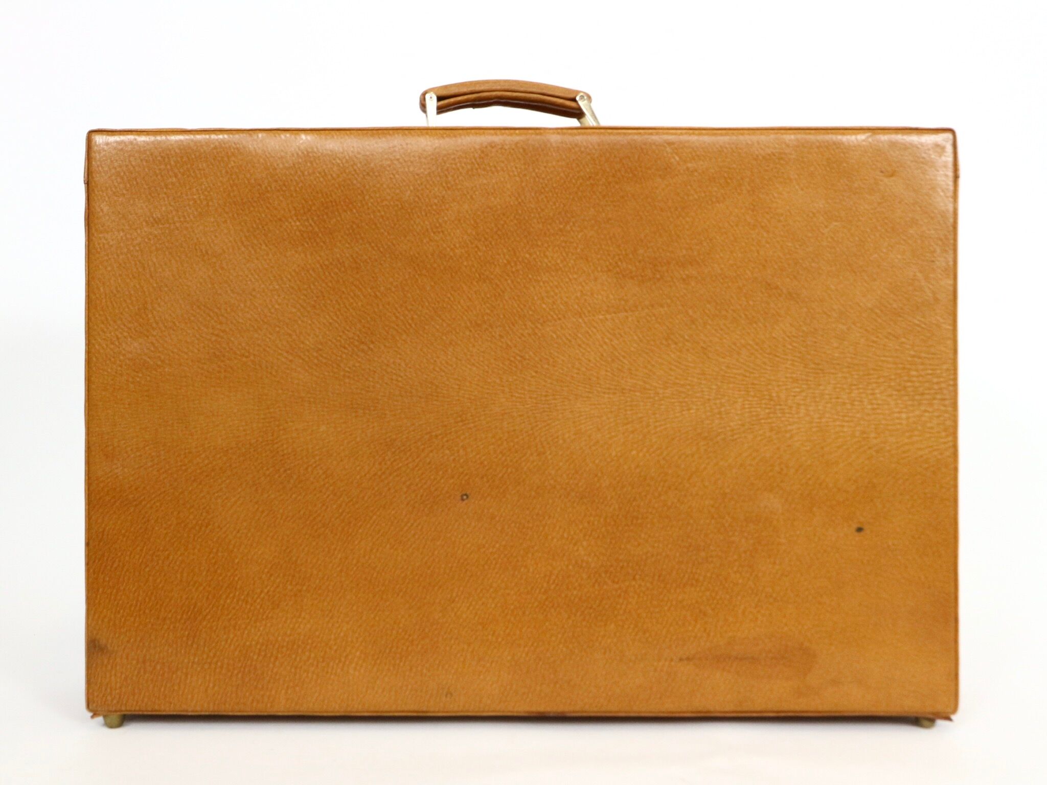 Set three vintage leather suitcases