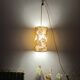 Vintage 1960s floral fabric portable lamp