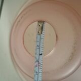 small pink lampshade in pink granite glass from the 50s