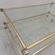 Table basse Plexi et alu doré, Pierre Vandel, 1970s