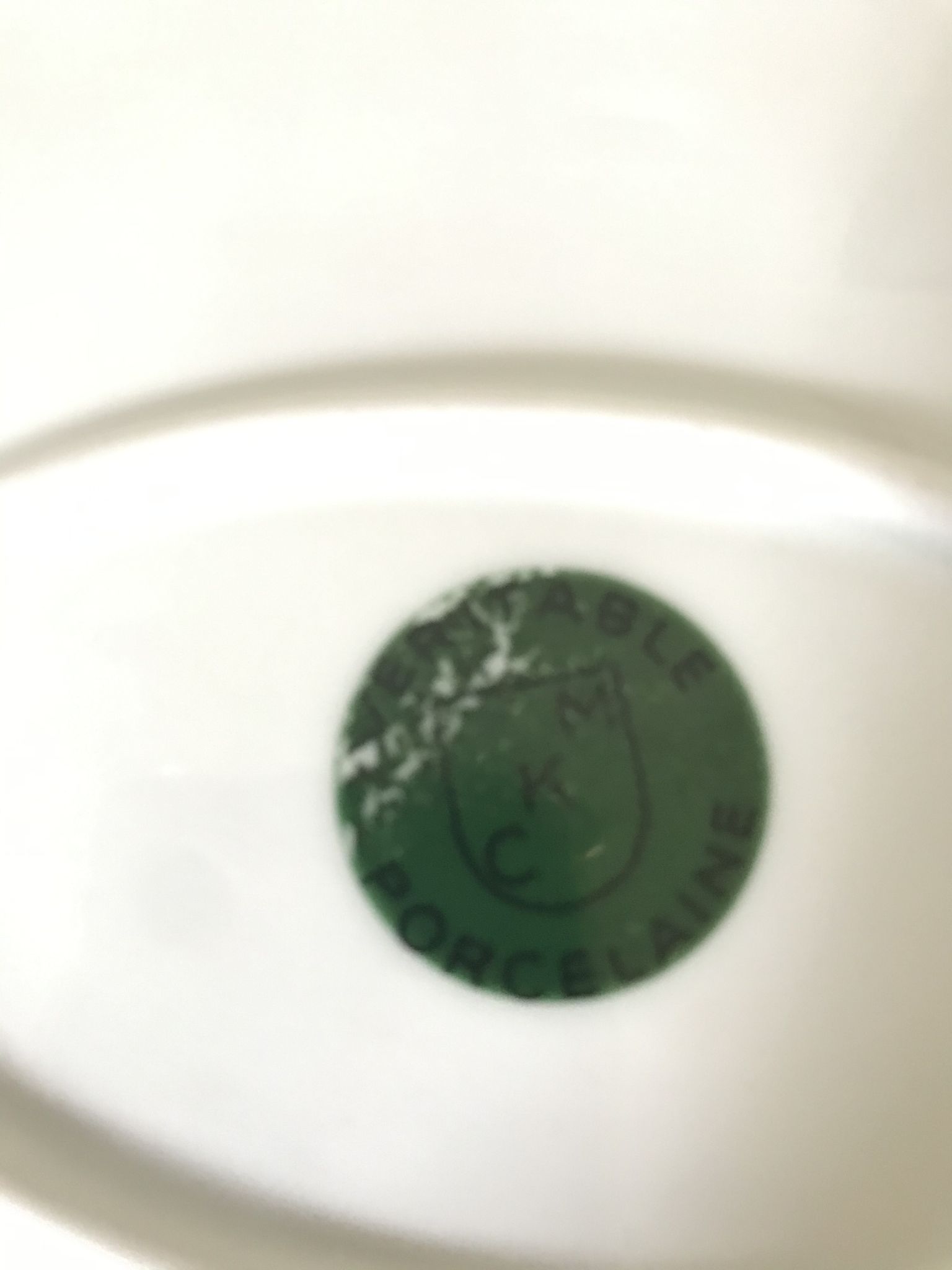 Porcelain oval dish
