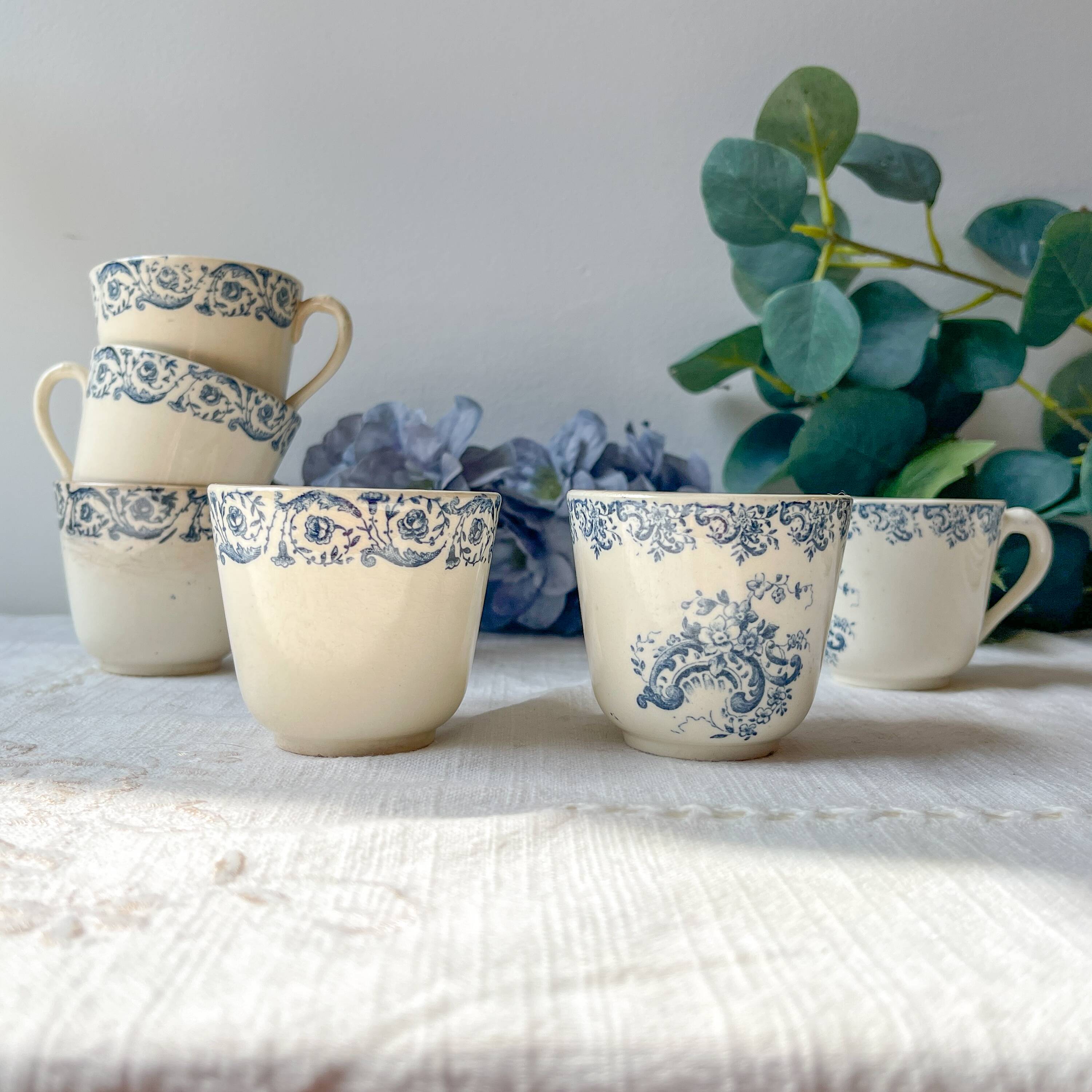 Coffee service in Gien earthenware Terre de fer