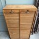 Oak filing cabinet with curtains (renovated)