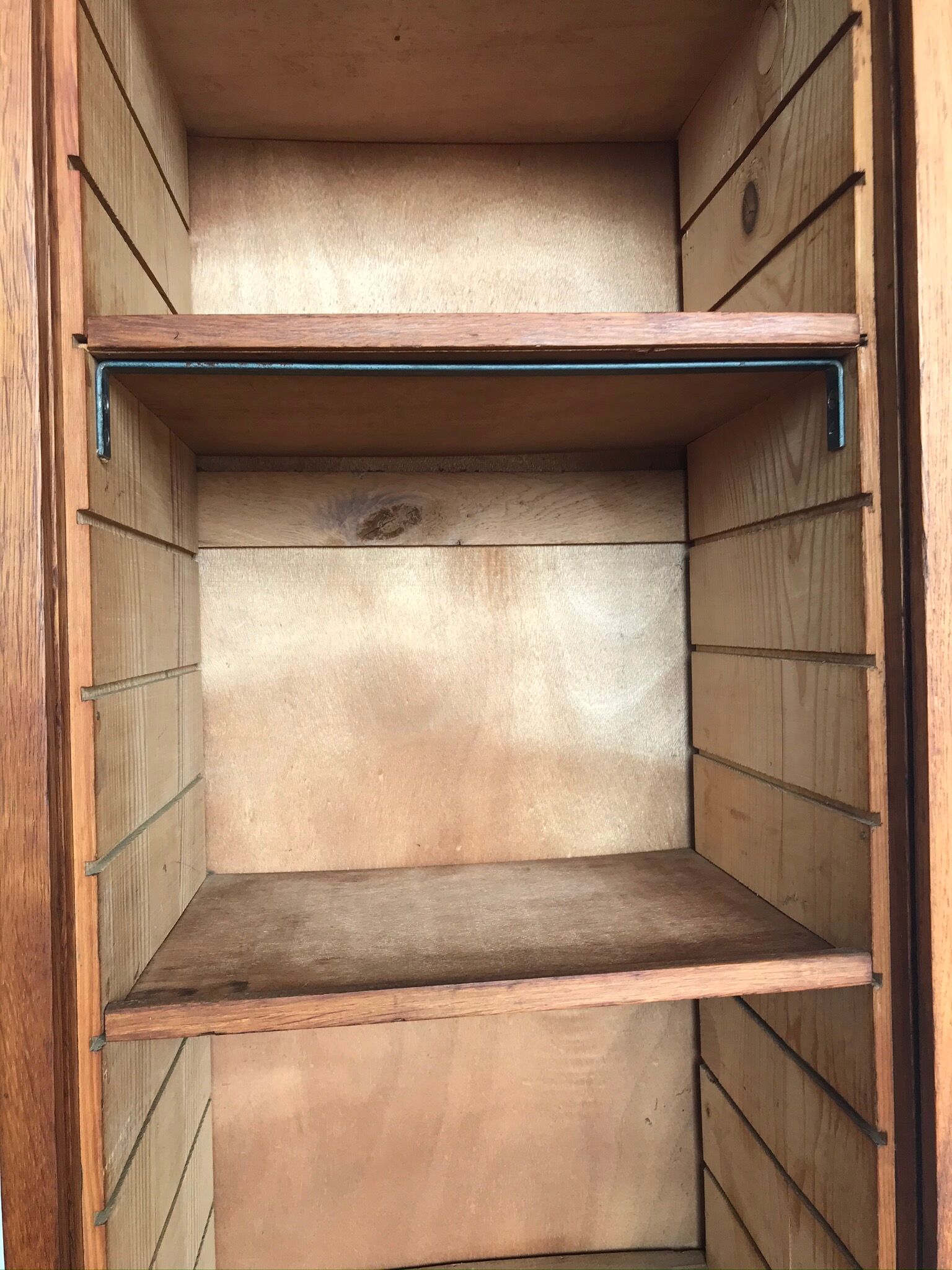 Vintage curtain binder in solid oak 5 shelves