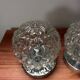 Pair of vintage glass globe chrome wall lights