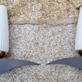 Pair of modernist wall lamps, vintage, 50s