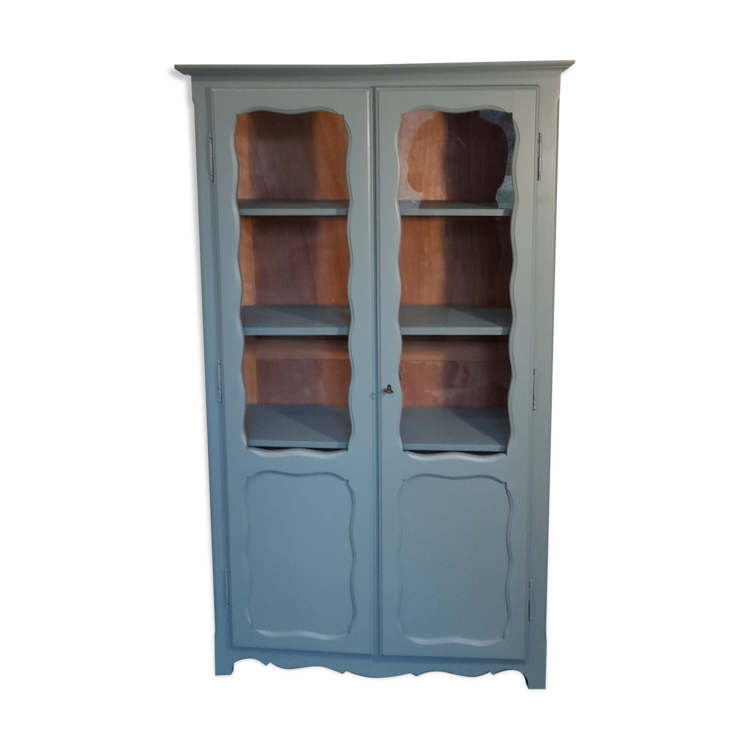 Small green glass cabinet