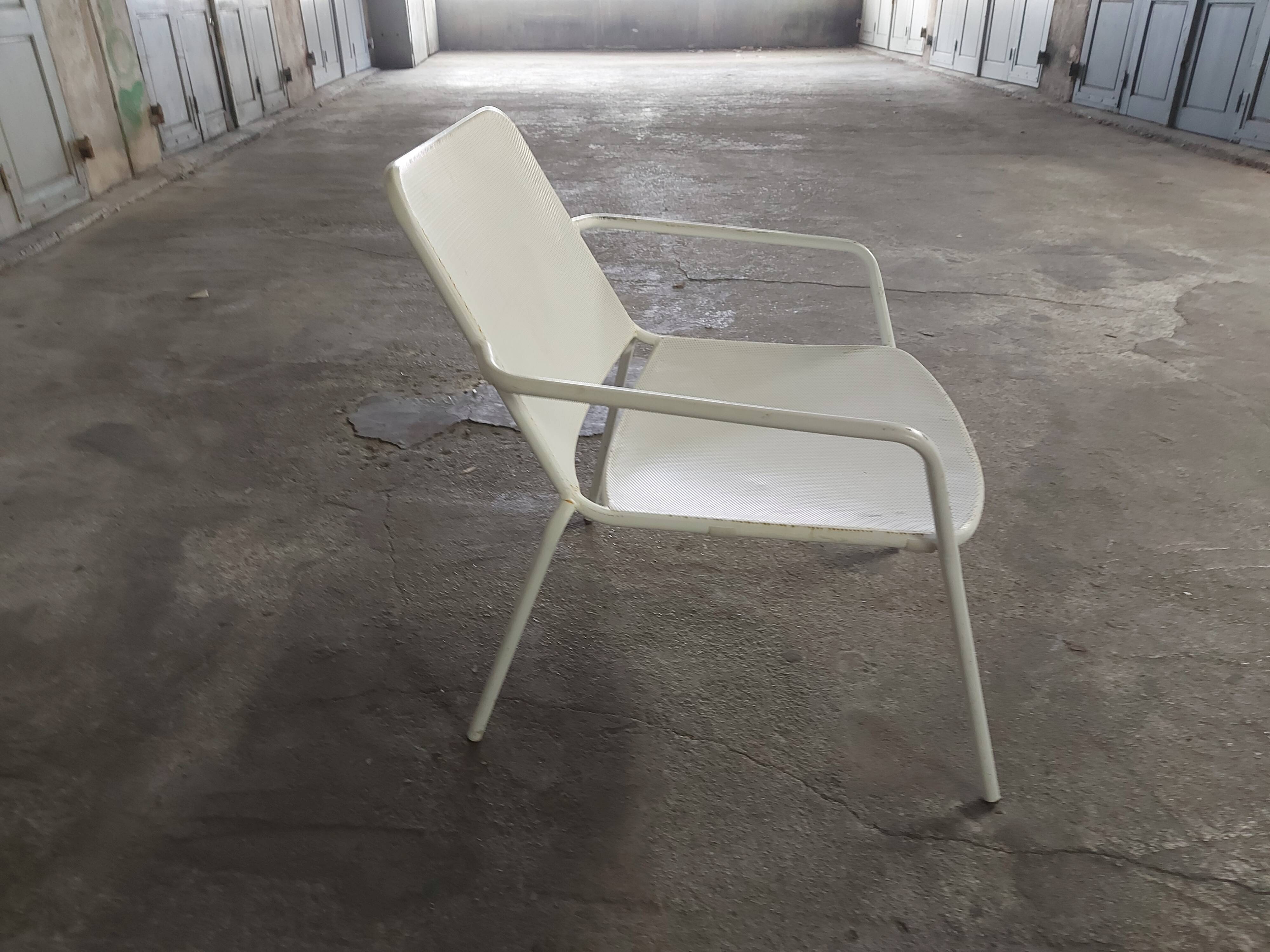 Vintage garden metal armchair