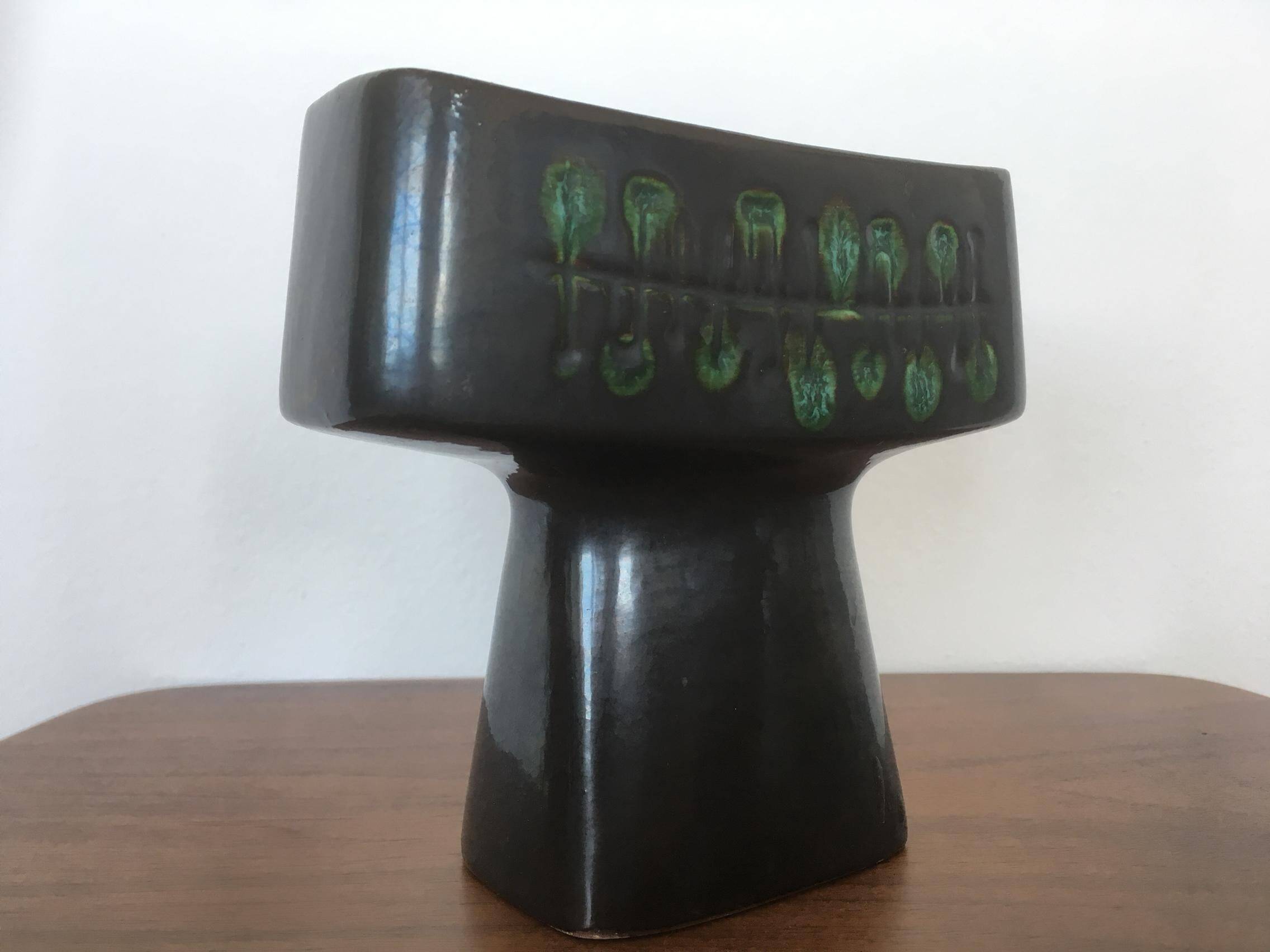 Midcentury Ceramic Design Candlestick by Jitka Forejtova, 1960s