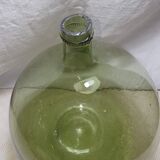 Dame jeanne verre souffle vert