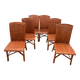 Vintage tropical boho rattan dining chairs