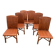 Vintage tropical boho rattan dining chairs