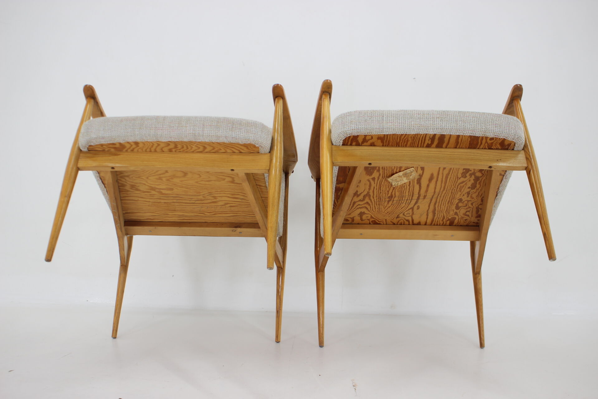 Paire de fauteuils en hêtre, Tchécoslovaquie, 1970