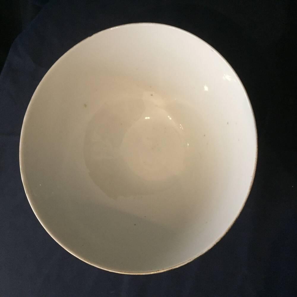 Old bowl with floral decoration soup coffee salad country decor