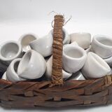 Set of 36 snail pots cups