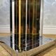 large table lamp in brass and chrome "Skyscraper" by B D Lumica in the style of Willy Rizzo, Spain, 1970s.