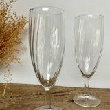 6 Vintage Twisted Flutes France