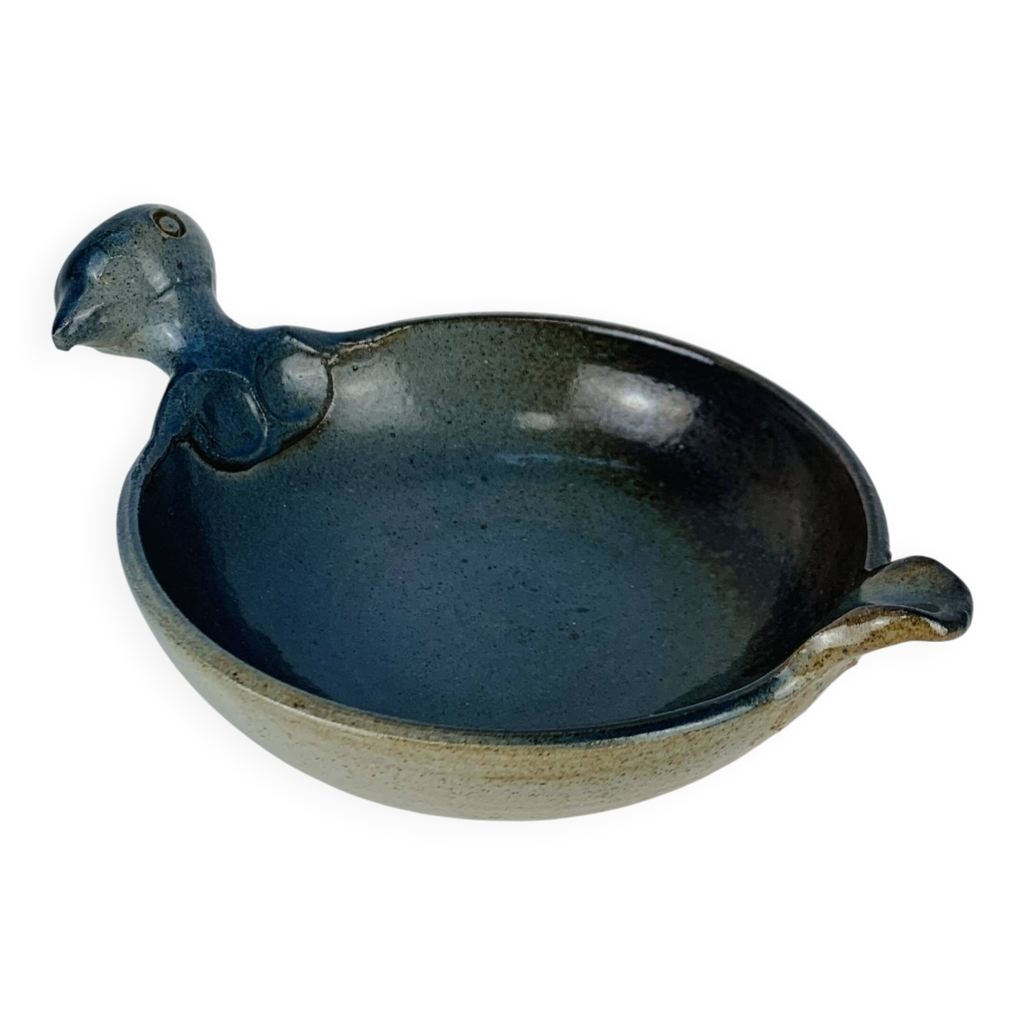 Ceramic bird catchall signed Valérien Taber Vallauris, ashtray.