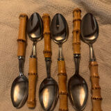 24-piece bamboo cutlery set