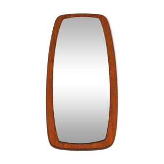 Miroir scandinave en teck 78x35cm