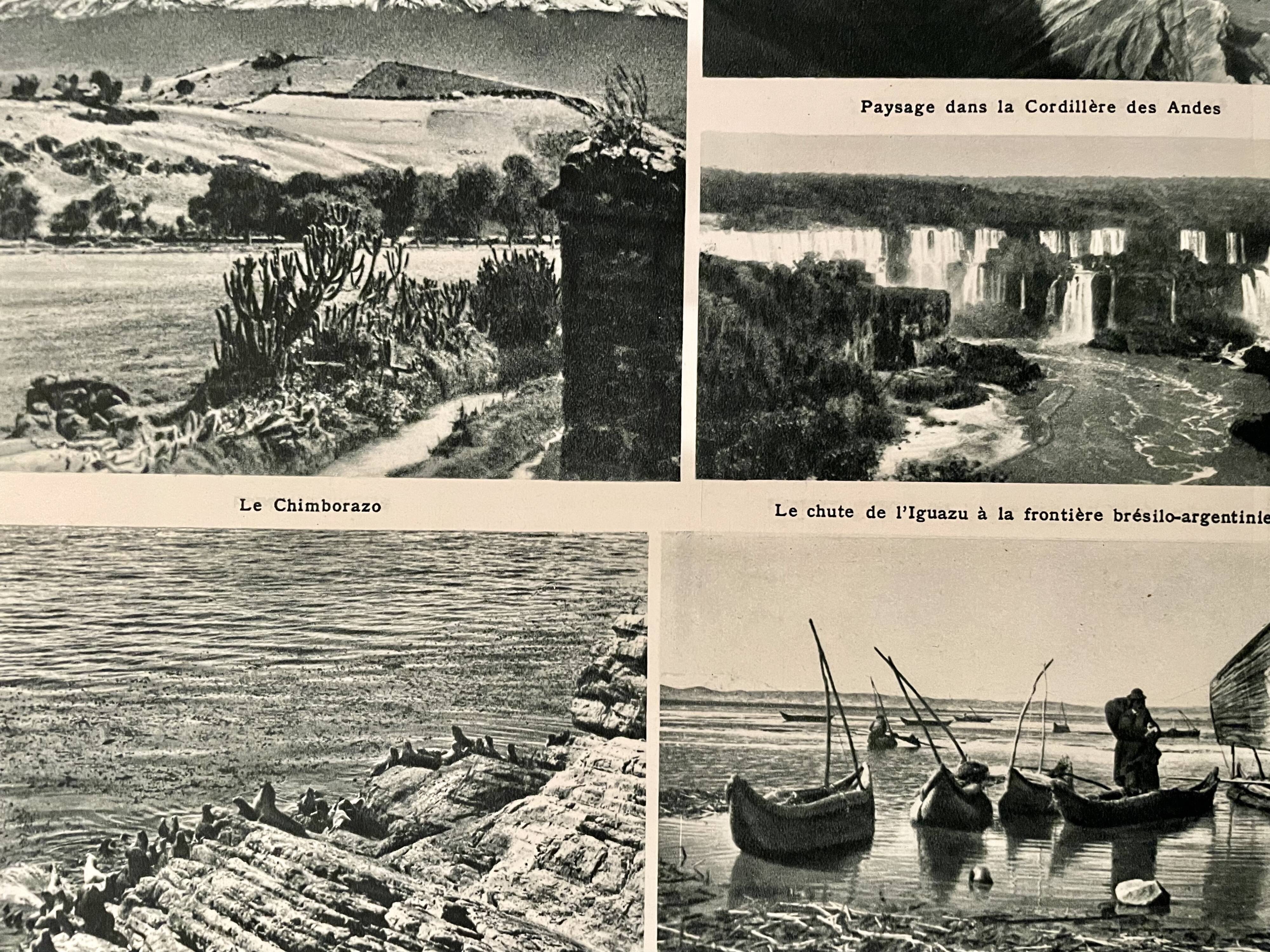 Ancienne carte d'Amérique du Sud (physique) - 1940