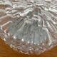 Plafonnier / applique en verre moulé Vontage année 70