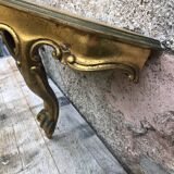 Console murale dorée vintage