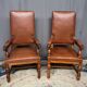 Pair of Renaissance armchairs. Carved solid oak. Holland. Late 19th century.