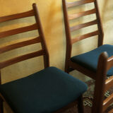 Set of 6 mid-century Danish teak dining chairs, 1960s