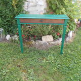 Console en bois verte