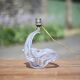 vintage crystal lamp, opalescent lamp base, bedside lamp, crystal table lamp, decoration