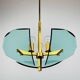 Vintage glass pendant lamp by Fontana Arte, Italy, 1950s.