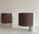 Pair of vintage table lamps, white and brown, “slim” by Gramigna for Quattrifolio, 1964 Italy