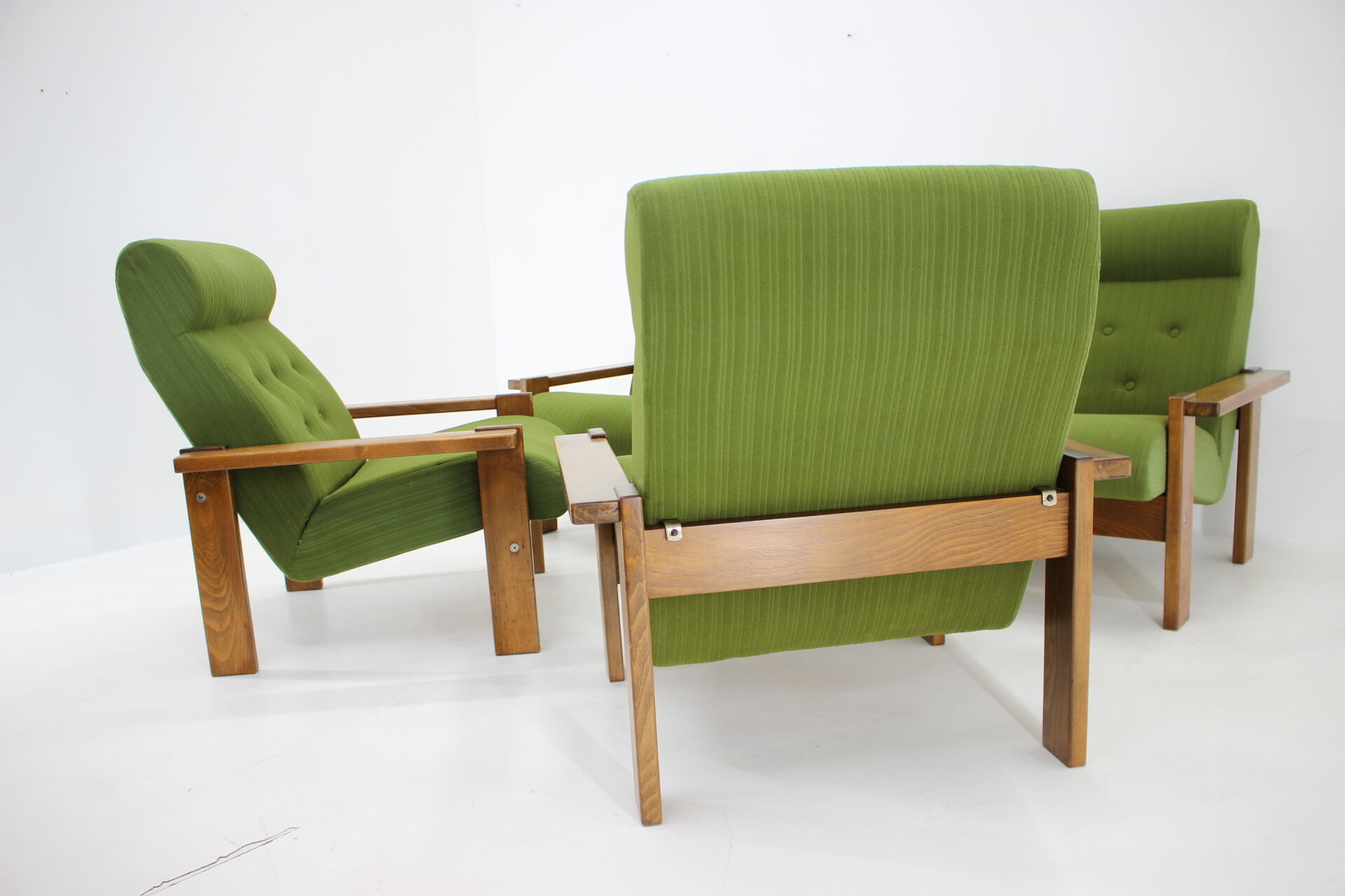 1970s Living Room Beech Set, Czechoslovakia