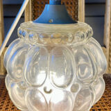 Vintage bubble glass pendant light