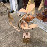 Brass floor lamp