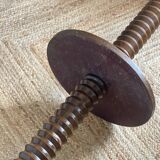 1940s floor lamp in turned wood