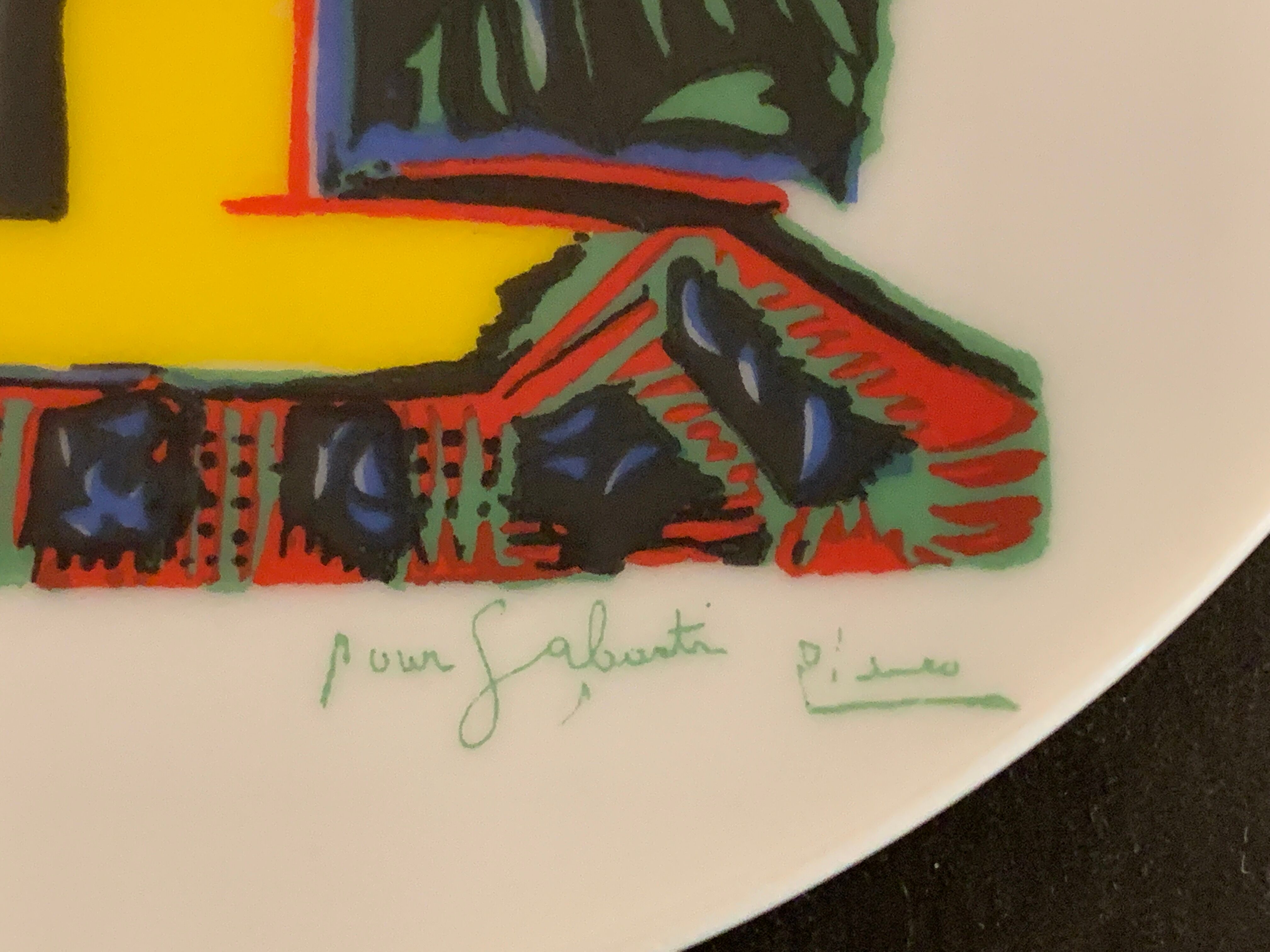 Empty pocket in polychrome earthenware Picasso, 1988