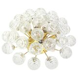 Spectacular Sputnik snowball glass ceiling lights by Doria, Germany, 1970s