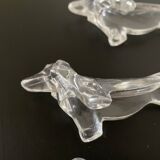 Porte couteaux teckels transparents